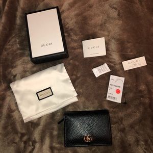 Gucci Petite Marmont Leather Card Case